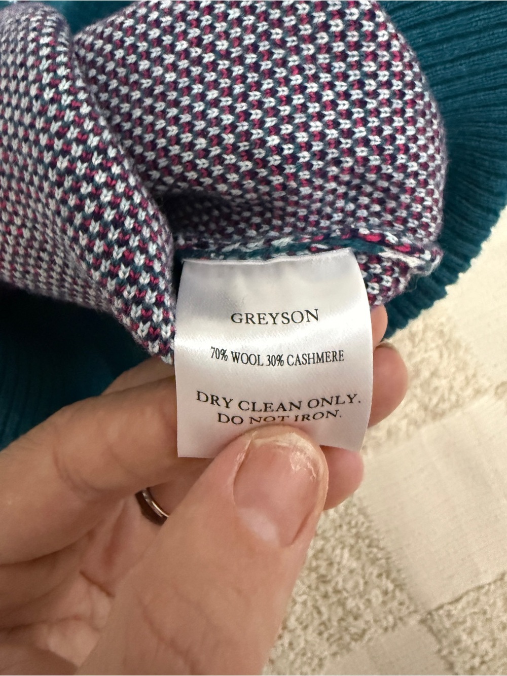 NWT Greyson Story Telling Crewneck Sweater - Wool Cashmere blend‎ View 5